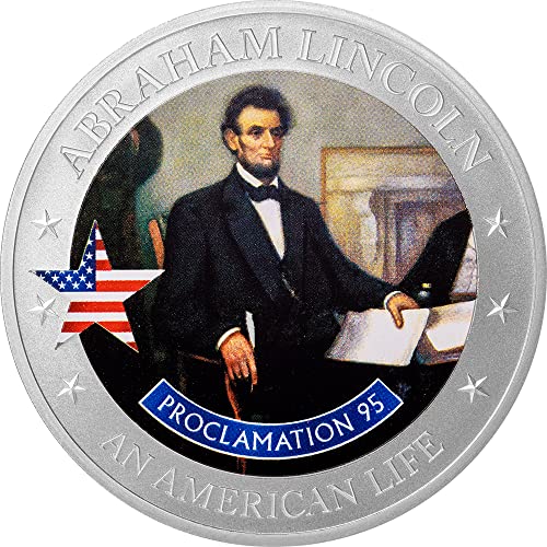 2022 DE Американски живот PowerCoin Прокламация 95 Ейбрахам Линкълн Градуированная Сребърна монета Ms70 1/2 Унция 2 $ Острови Кук