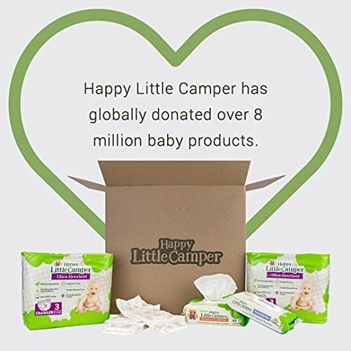 Естествени пелени Happy Little Camper, бебешки пелени за Еднократна употреба с алое, Сверхпоглощающие, Хипоалергенни и без ароматизатори