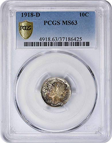 Ртутно-Сребърна Монета MS63 PCGS 1918 година на издаване