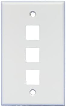 Стенни панела NBG LAN Обикновена с 3 порта, Цвят-Бял, 1 опаковка