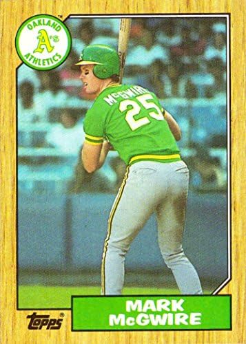 1987 Бейзболна картичка № 366 Марка Макгвайра Topps - 1 - i карта в тениска Oakland Athletics