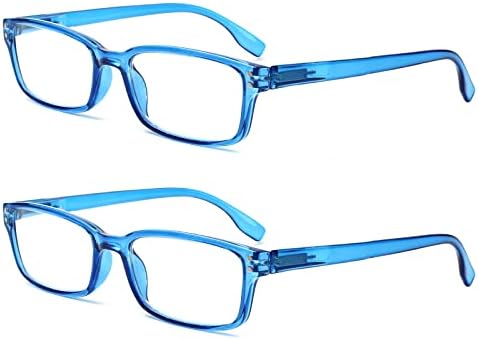 Kerecsen, 2 компютърни очила за четене за жени/мъже, Сини Светозащитные очила за четене, модни очила на пружинном панта (2 опаковки