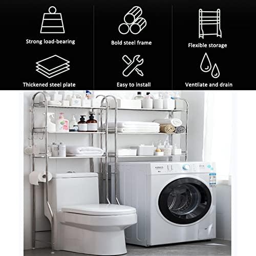 Рамки за съхранение на перални машини BKGDO, Подова Поставка за Тоалетната чиния, със срок на пералната машина от неръждаема стомана,