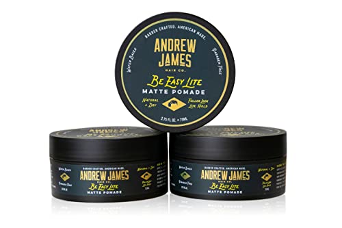 Матово червило ANDREW JAMES 3 опаковки | BE EASY LITE | Естествен матиран вид | Средна фиксация | Без сулфати | Придава на косата