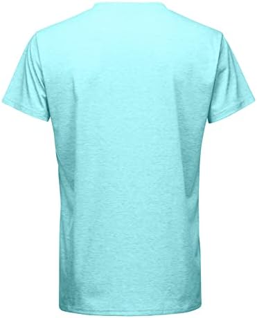 Мъжки ризи Ymosrh, Популярните мъжки Памучни Тениски с V-образно деколте и къс ръкав, Тениски