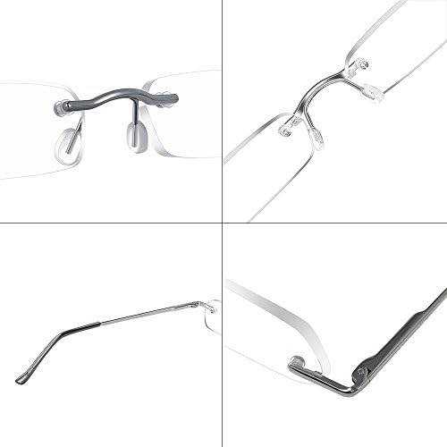 TERAISE Upgrade-Леки Очила за четене Безрамочные Ридеры с прозрачни лещи за Мъже и Жени с калъф за телефон със скоба за химикалки