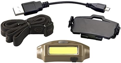 Акумулаторна батерия led Налобный фенер Streamlight 61707 Бандит на 180 Лумена с USB кабел, скоба за Шапки и Еластична лента на