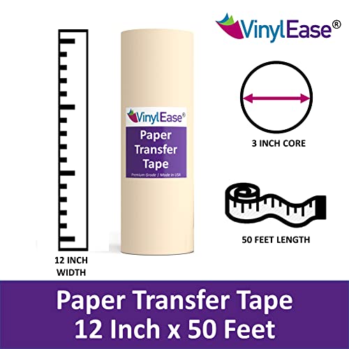 Винил е лесен ролка хартиена лента с размери 12 см х 50 фута с лепило Layflat средна и висока лепкавост Layflat. Работи с различни