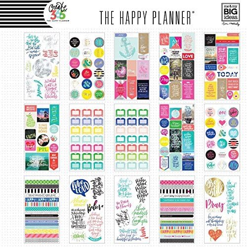 набор от стикери me & my BIG ideas Value Pack за класически scheduler - Аксесоари за scrapbooking Happy Planner - Тема Вяра - Многоцветен