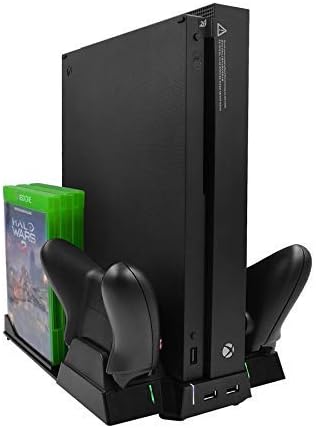 ОСТЕНТ Вертикален Хладилен Охладител Поставка Зарядно Устройство Дисково пространство за Конзола контролер Xbox One X