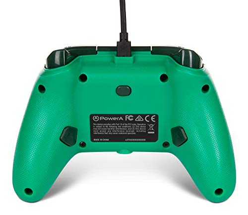 Усъвършенстван Кабелен контролер PowerA за Xbox X series|S - Зелен, Геймпад, Кабелна гейм контролер, Гейм контролер, Работи с Xbox