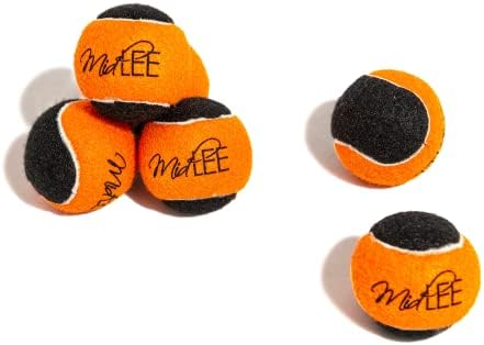 Тенис топки Midlee Оранжево-Черен за Кучетата за Хелоуин - Комплект от 6