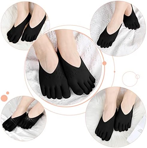 JenPen, 10 Чифта Чорапи с пръсти, за жени, Компресия Чорапи Без показване, Чорапи с Дълбоко Деколте, Ортопедични Компресия Чорапи