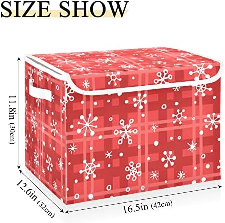 FULUHUAPIN Весели Коледни кутии За съхранение на играчки във формата на Снежинки, Ракла с капак, на 16,5 x12,6x11,8, Твърди Кутии-Организаторите