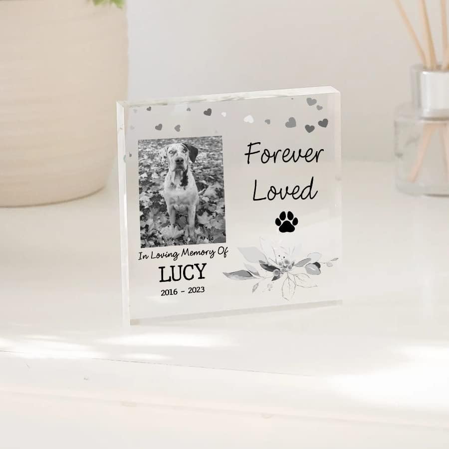 Персонализиран Подарък за Спомен за Кучето, в Памет на Любяща Кучето Акрилна Плоча за гладене, Паметник на домашни любимци, Персонални