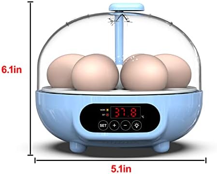 Инкубатор за яйца, Машина за Развъждане на Домашни птици от 6 Яйца с Автоматично Переворачиванием яйца и контрол на температурата,