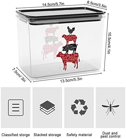 Схеми за нарязване на месо Пластмасова кутия за съхранение на Контейнери за съхранение на храна с капаци банка за ориз строга кофа