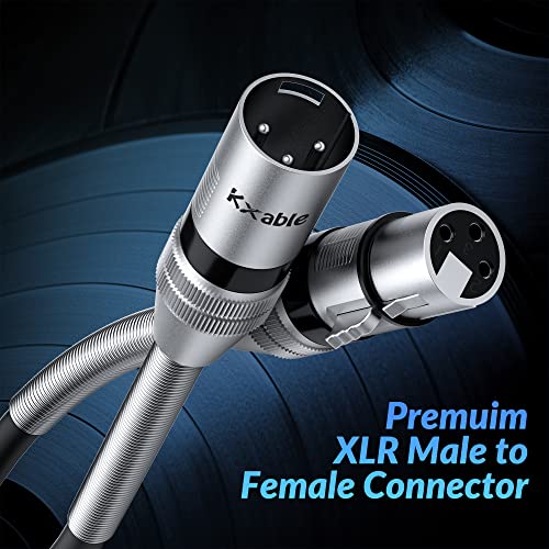 Кабел XLR 100 Метра, 22AWG, Корпус от с сплав, кабел XLR за мъже и жени повишена здравина, 3-пинов Балансиран Екраниран Микрофон